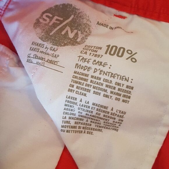 3/$20 Gap woman 100% cotton pant orange size 0 - Picture 4 of 5